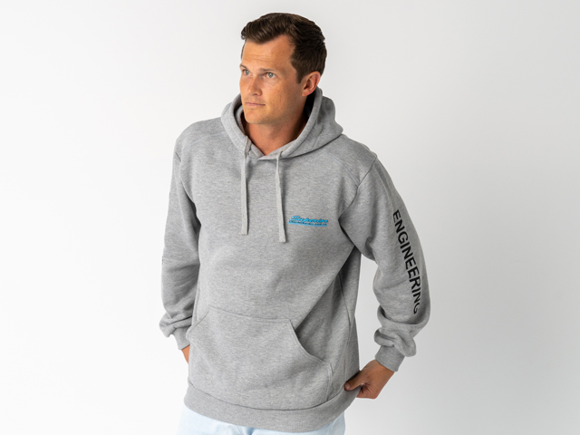 Superior Unisex Hoodie Grey Marle with Sleeve Logo (Each) - SUP-HOODIE-LOGO-U-GREY-XXX